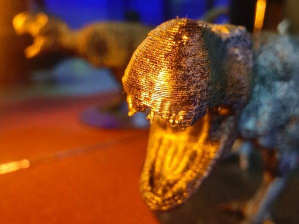 Dual-Tone T-Rex Bust gold and silver - Image 4