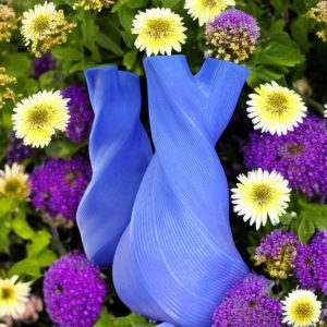 Blue Twisted Vase