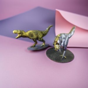 Dual-Tone T-Rex Bust gold and silver