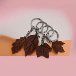Autumn Leaf Keychains set of 4