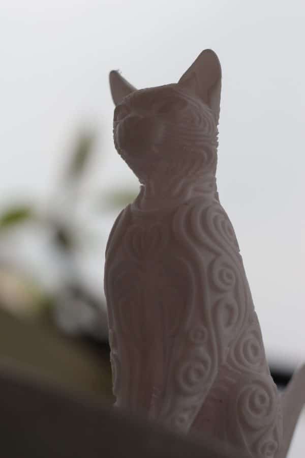 White Cat Sculpture
