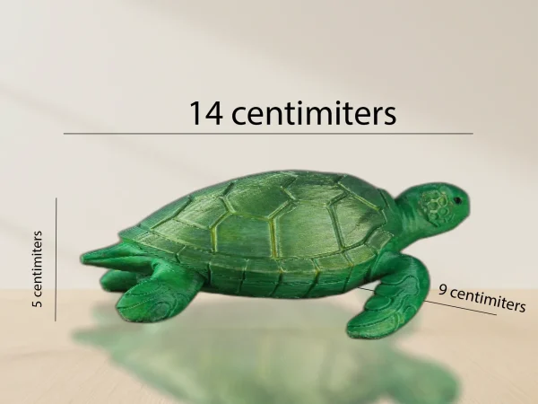Green Turtle Feng Shui Showpiece | Lucky Tortoise Idol for Longevity, Wealth, Protection & Positive Energy | Vastu Decorative Turtle Figurine for Home & Office Décor | L13 x W9 x H4 cm