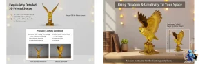 cr8iwitty creativity hardh dixit owl shopiece show piece 3d printing in jaipur 3d printed owl