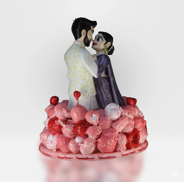 Customized Couple Miniature | Handcrafted Look Decorative Anniversary Figurine for Home Décor, Office & Living Room | Personalised Romantic Gift for Weddings & Birthdays with Detailed Outfits | customized size | final price may vary according to the size