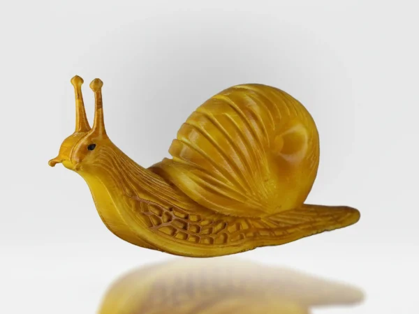 Wooden Texture Snail Showpiece | Handcrafted Look Decorative Snail Figurine for Home Décor, Table & Shelf | Elegant Good Luck Nature Inspired Statue | L15 x W8 x H8 cm