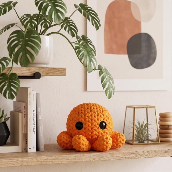 cr8iwitty Knitted Texture Octopus Toy | Amigurumi Style Decor